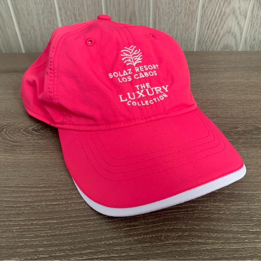 Solaz Resort Los Cabos Mexico Cabo Hot Pink White Women’s Fit Hat Golf Kate Lord